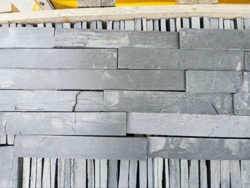 Плитка чёрная из натурального камня фасадная 30 см * 5 см, толщина 7 мм -30 мм купить в Серове