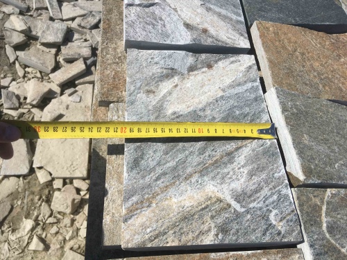 Плитка пилёная златолит Уральский для цоколя, отмостки купить в Серове